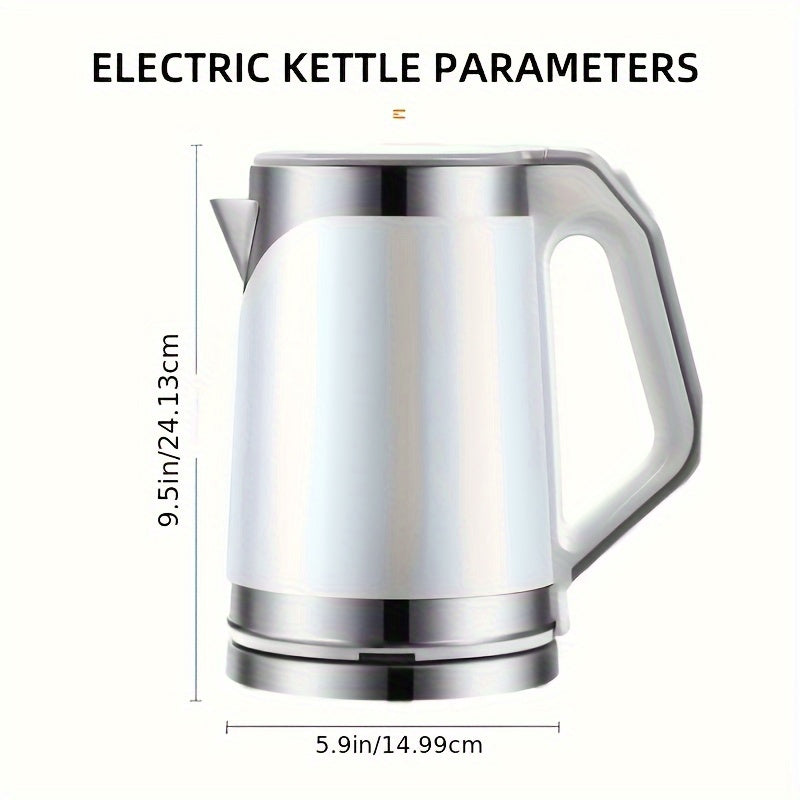 Large Capacity Stainless Steel Electric Kettle 1500W Auto Power Off Anti-Scald