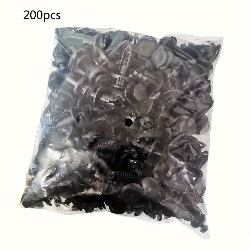 200 Pcs Mixed Car Bumper Fastener Clips 6-10mm Universal Body Repair