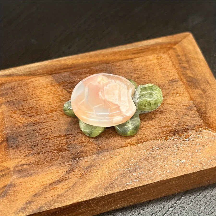 Натуральная кристальная фигурка черепахи для домашнего декора, украшение для аквариума