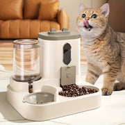 Automatic Cat Feeder and Water Dispenser Non-Electric Plastic Food and Water Station