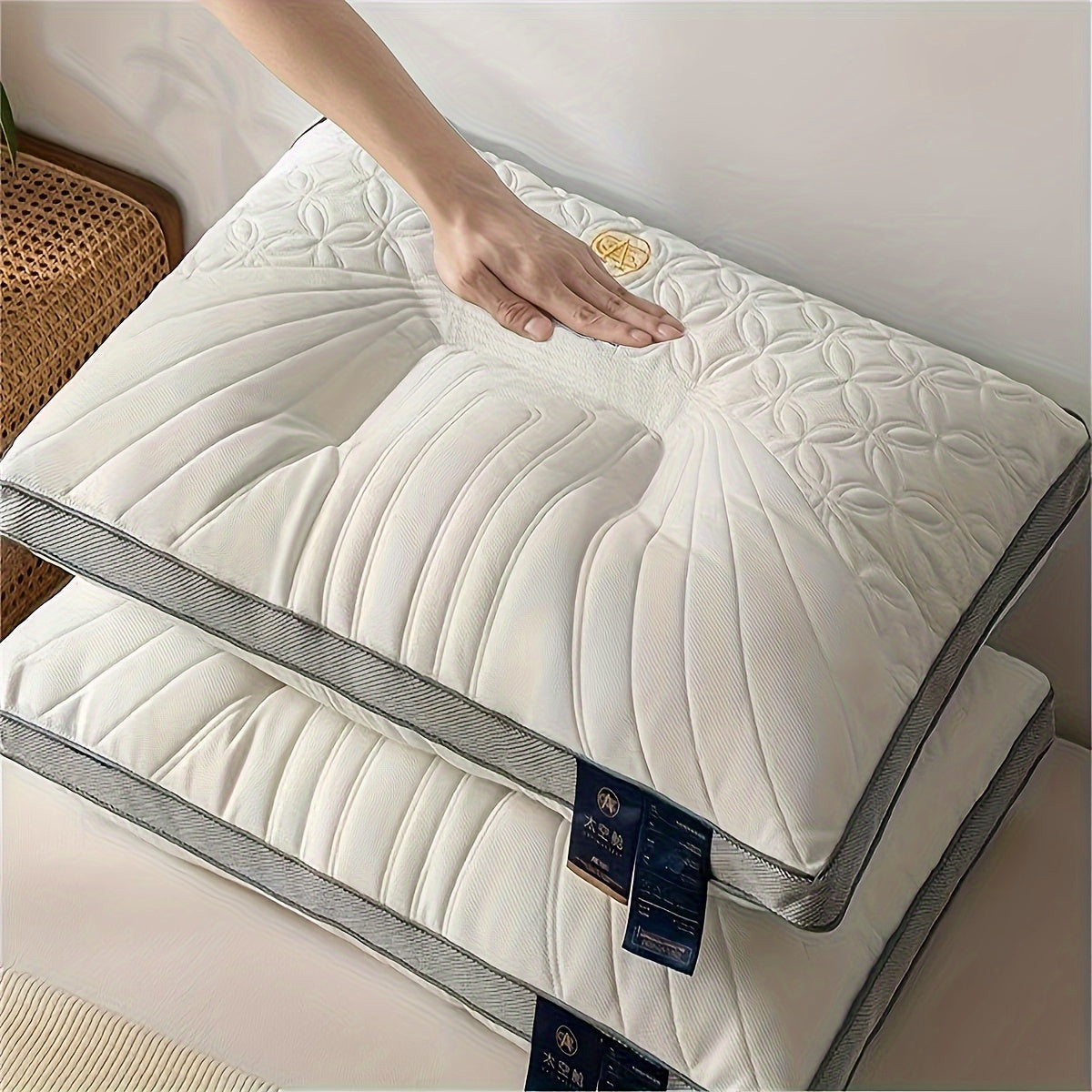 Memory Foam Pillow with 3D Massage Technology for Neck and Cervical Support