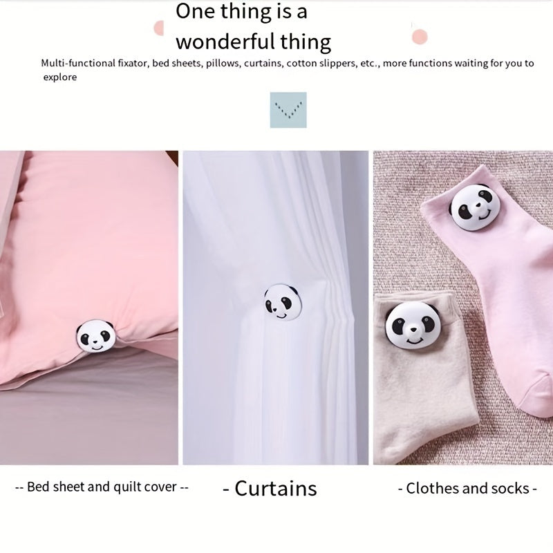 Black Panda Design Magnetic Duvet Cover Clips Reversible Bed Sheet Fasteners Non-Slip Quilt Holders