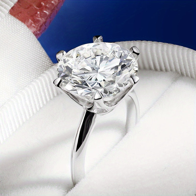 10 Karat Moissanite nikoh uzukasi Vintage olti tishli, kumush va 18K oltin qoplama bilan