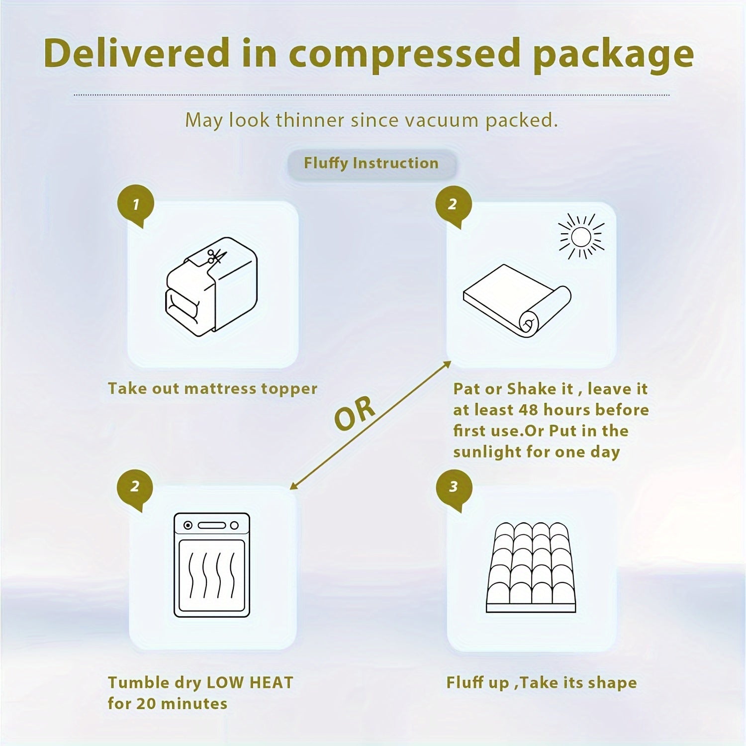 Cooling Mattress Topper Queen Quilted Down Alternative Breathable White 8-20 Inch