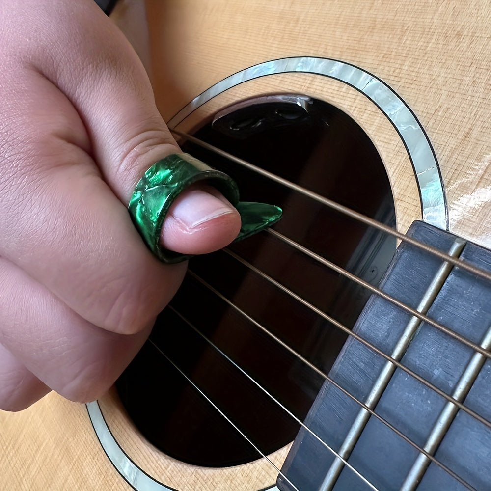 4pcs Guitar Finger Picks for Ukulele Electric Guitar ABS Mixed Color