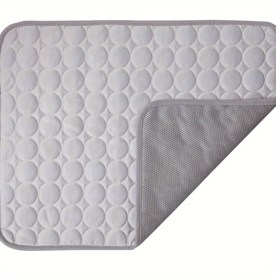 XL Cooling Pet Mat for Dogs and Cats Waterproof Washable Non-Slip Gray Zigzag Pattern