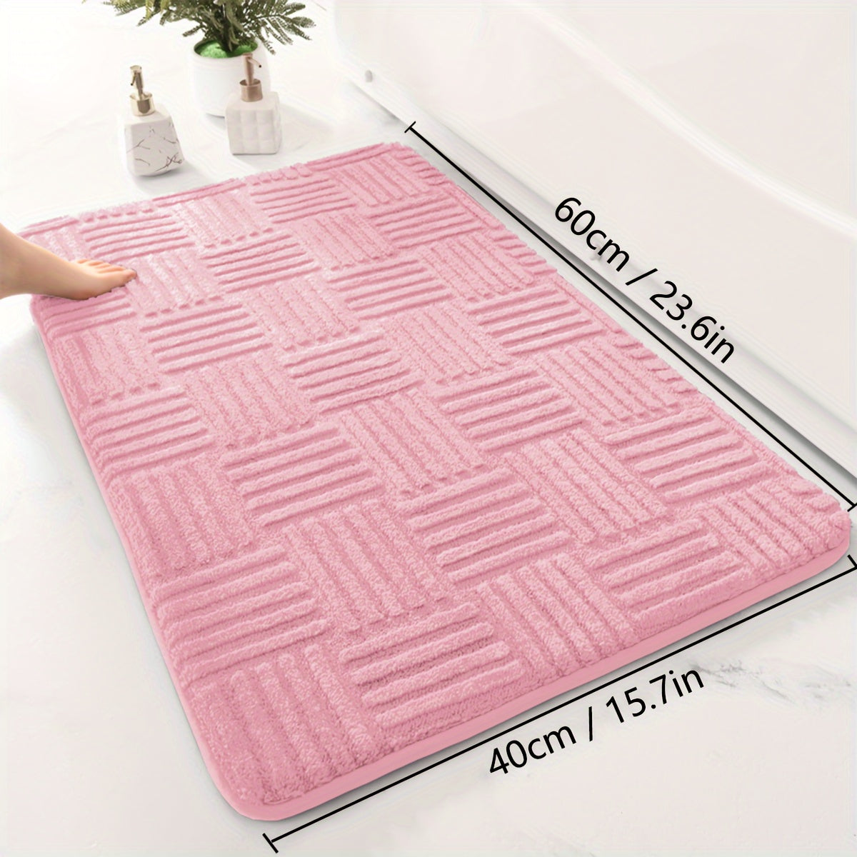 Thickened Absorbent Bathroom Mat Non-Slip Bathtub Rug Home Entryway Carpet