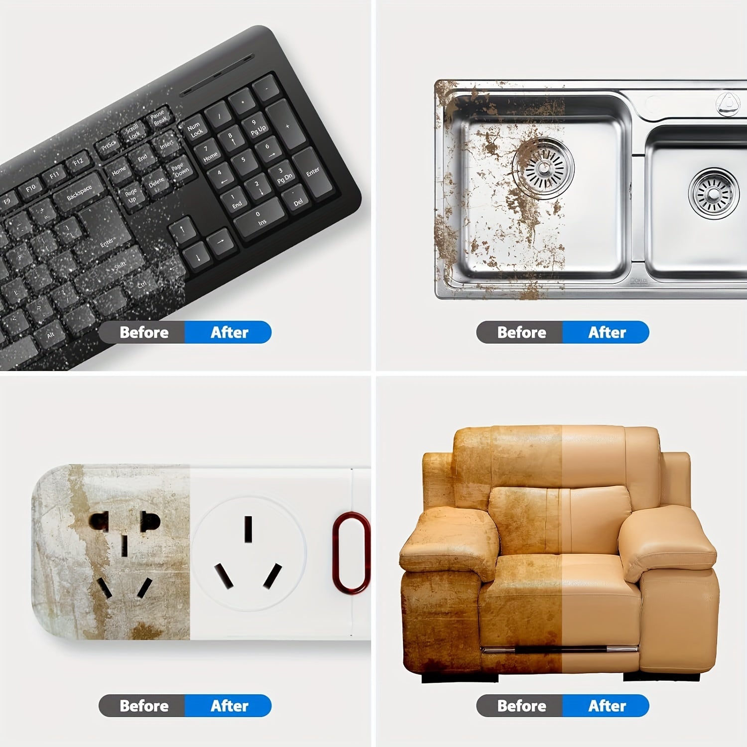 Oq Melamin tozalash gubkalar to'plami devorlar, pechlar, derazalar va hammomlar uchun