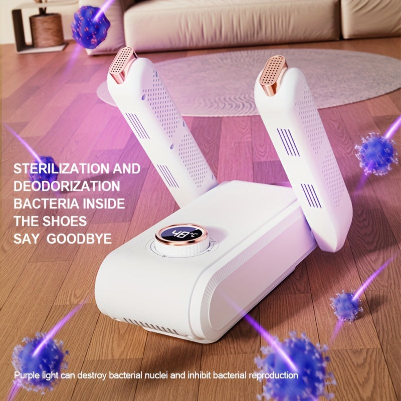 Portable Shoe Dryer with Timer Foldable Design Dehumidifier 220V