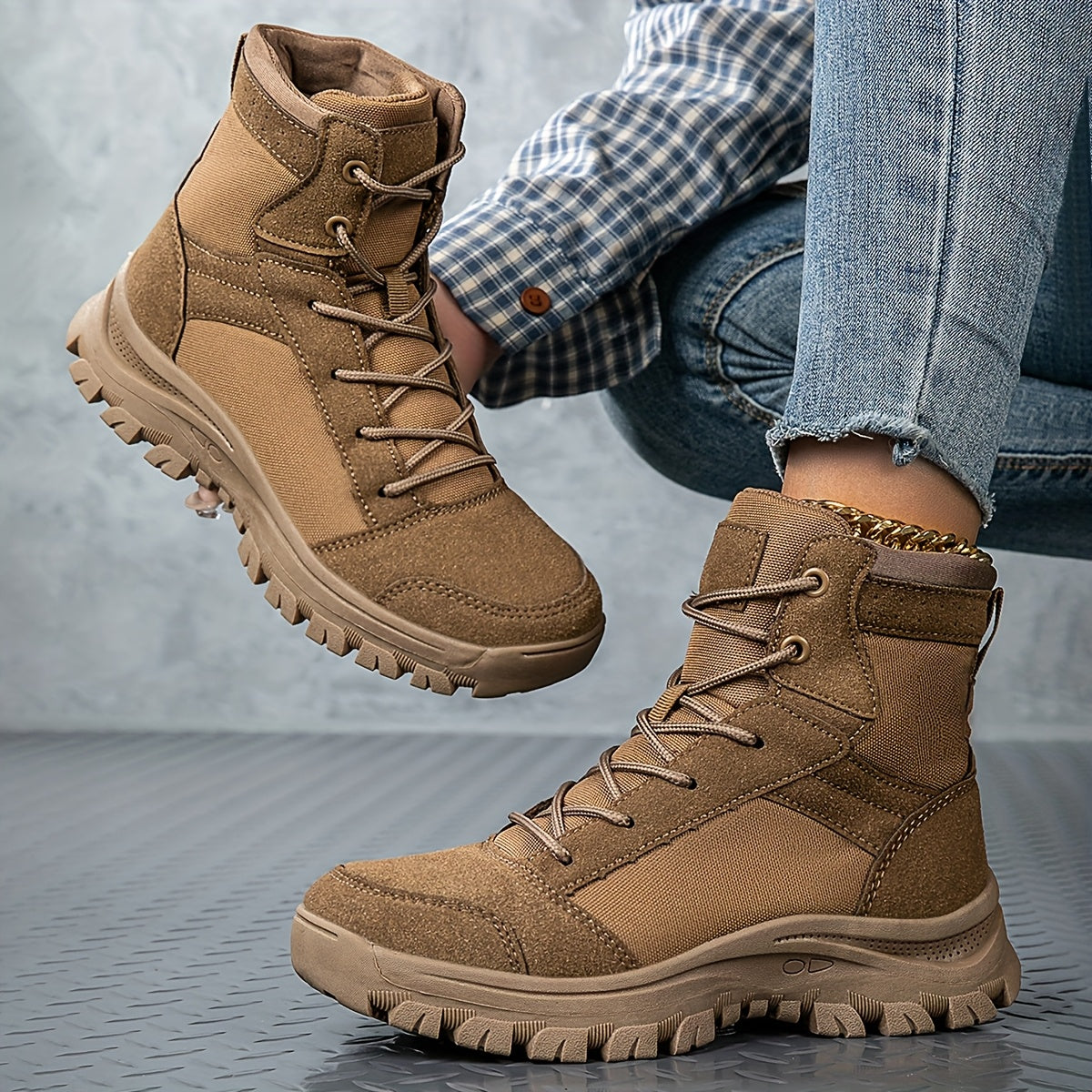 Women's Desert Hiking Boots Lightweight Non-Slip Synthetic Upper