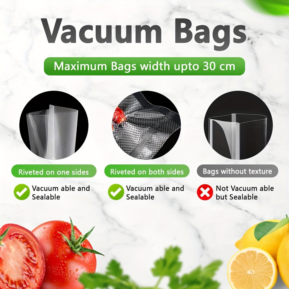 Avtomatik vakuum yopish mashinasi, kesgich bilan, quruq va nam oziq-ovqat rejimlari, LCD sensorli ekran, kuchli suv o'tkazmaydigan, oshxona oziq-ovqat saqlash