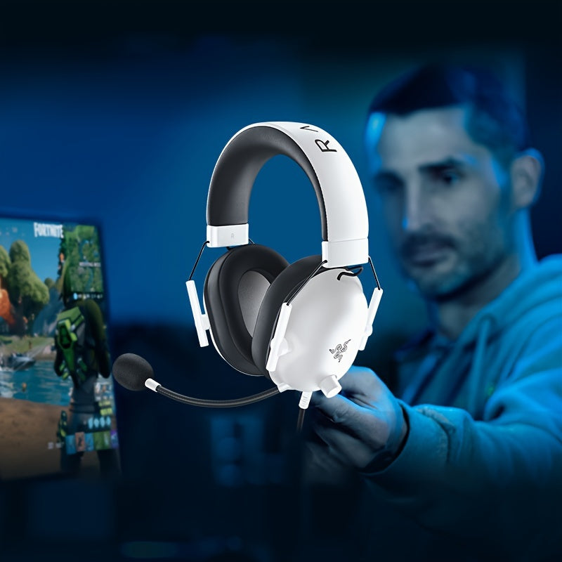 Gaming Headset with Microphone 7.1 Surround Sound Black and White