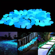 Glow in the Dark Plastic Garden Pebbles for Yard Walkways Aquarium Decor 0.76cm-0.99cm