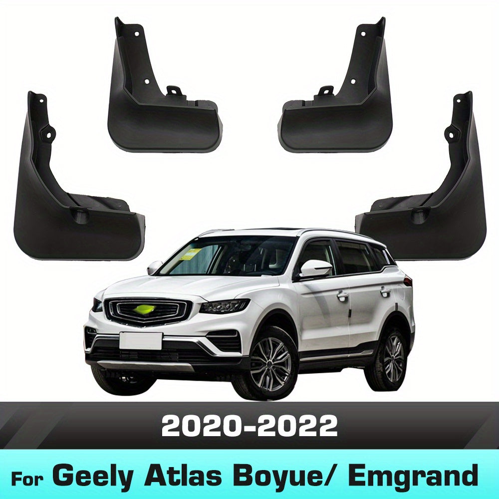 Universal Car Fender Mudguards 4pcs Set Splash Flaps for SUVs Black