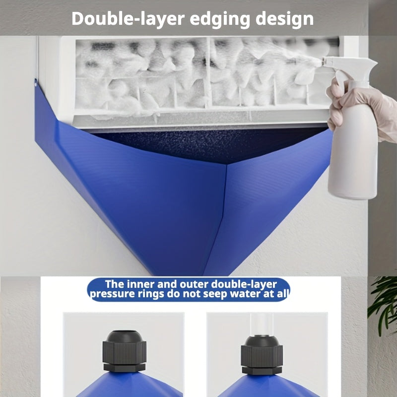 4pcs Reusable Air Conditioner Cleaning Kit with Waterproof Nylon Duster Bags and Double-Layer Edging