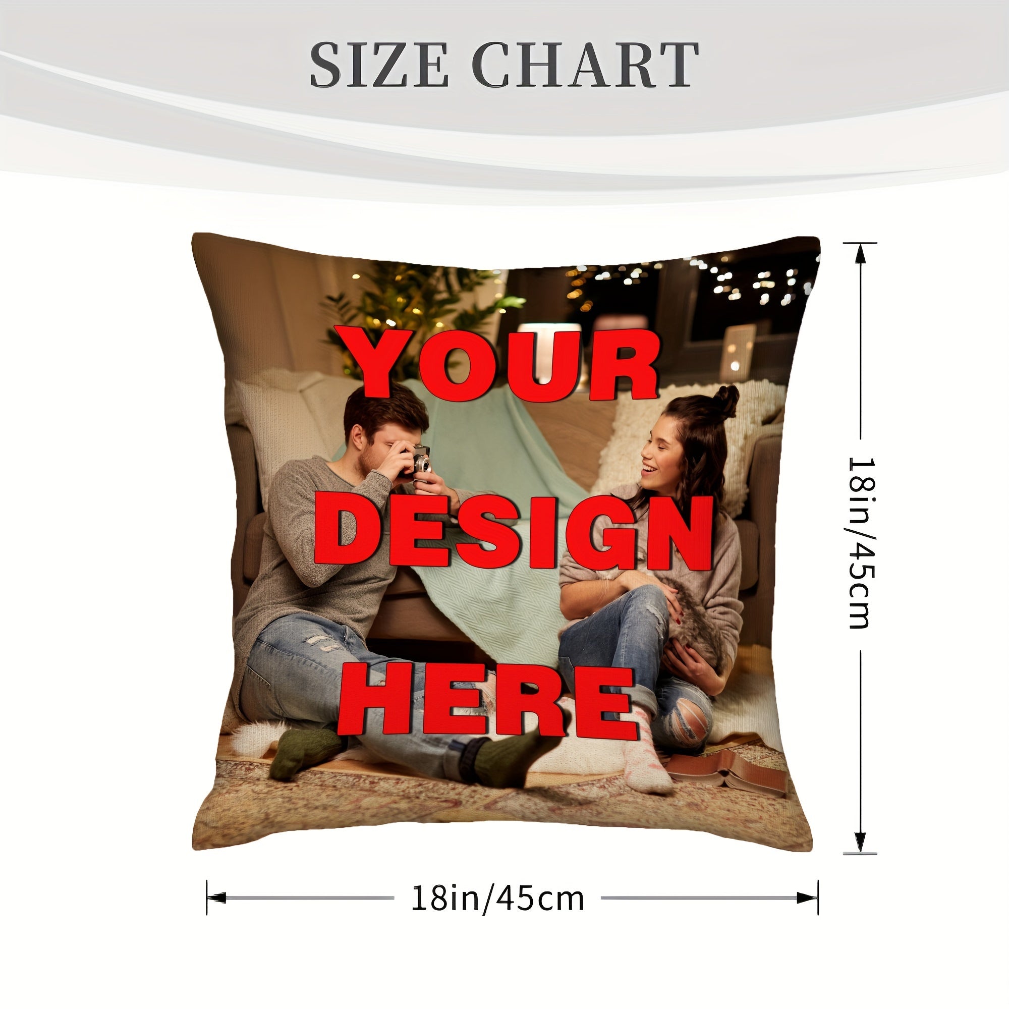 Customized Pillow Cover for Home Decor 45.72cm Christmas Valentine's Thanksgiving New Year