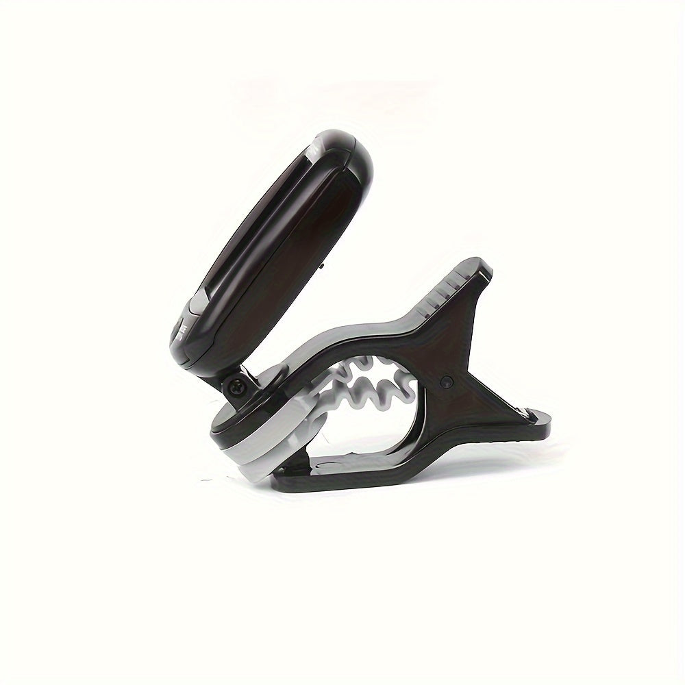 Guitar Tuner Clip-On LED Display for Acoustic Bass Electric Black ABS