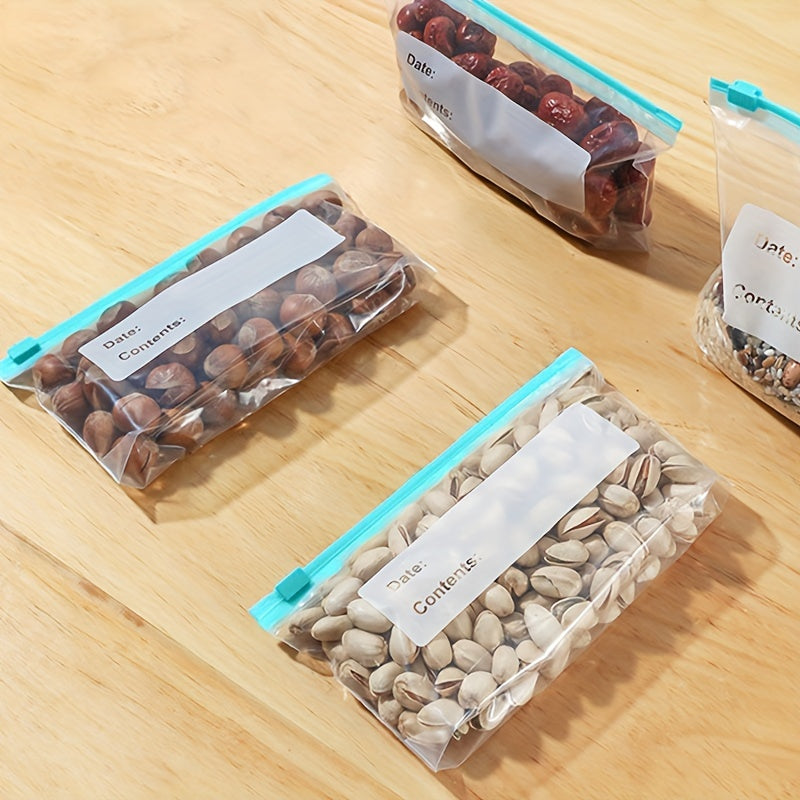 100 ta elastik yangi saqlash sumkasi va 45 ta muhrlanadigan oziq-ovqat saqlash sumkasi to'plami, oshxona tashkiloti uchun ideal. Ushbu sumkalar oziq-ovqat darajasida, ko'p funksiyali, qalin, muzlatgichda saqlashga mos va o'z-o'zidan muhrlanadigan.