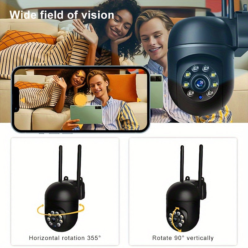 1080P Wireless PTZ Security Camera with Two-Way Audio Motion Detection Night Vision Outdoor