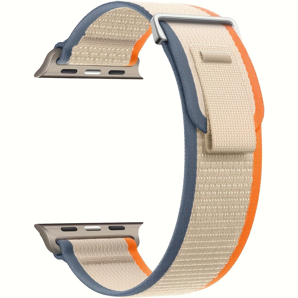 Elastic Nylon Watch Band for Apple Watch Adjustable Sport Strap Compatible with Series 10 9 8 7 6 SE 5 4 3 2 1