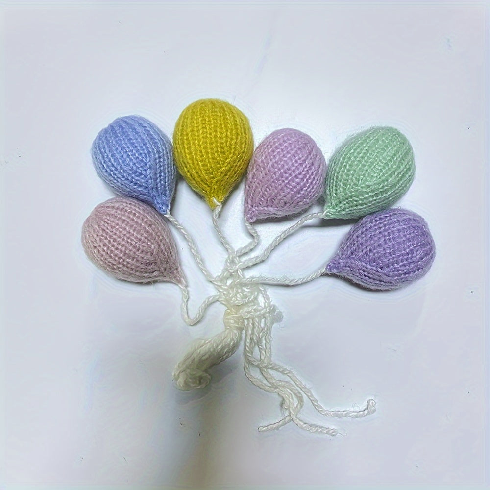 "Kichik To'qilgan Sharlardan 6 yoki 7 ta to'plami - Fotografiya uchun Aksessuarlar va DIY Foto Fon Dekoratsiyasi uchun Rang-barang Shartlar"