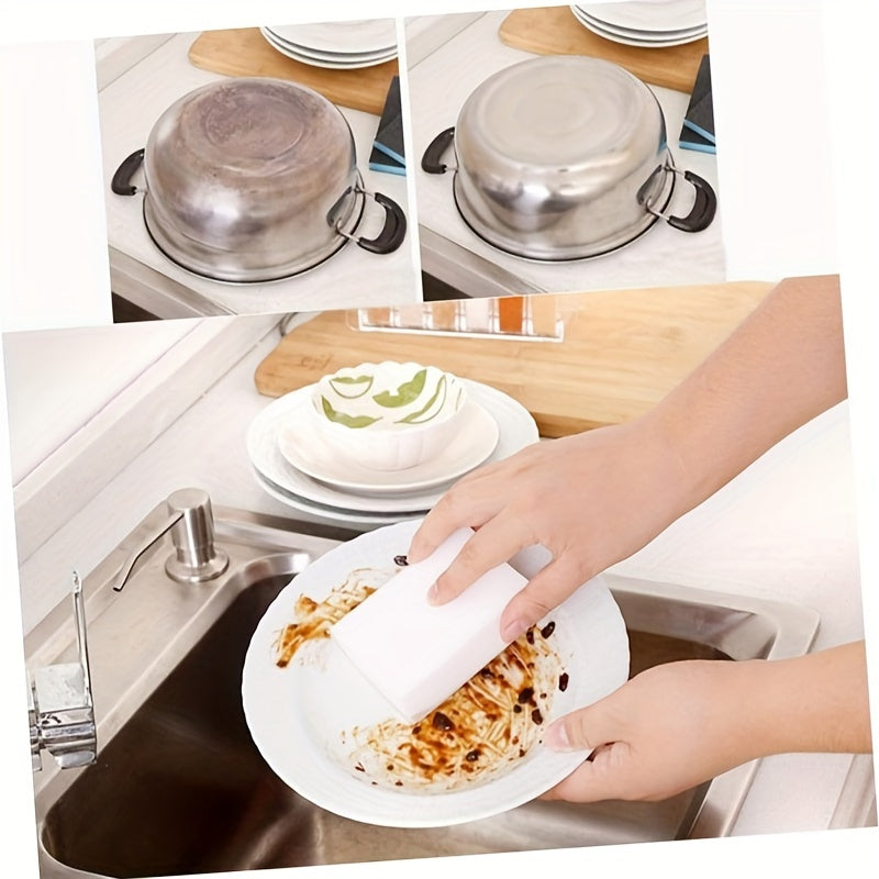 Oq Melamin tozalash gubkalar to'plami devorlar, pechlar, derazalar va hammomlar uchun