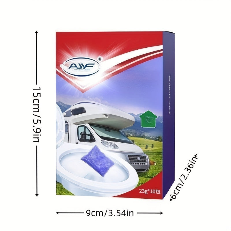 10 Pack RV Black Water Tank Enzyme Treatment Septic Tank Deodorizer