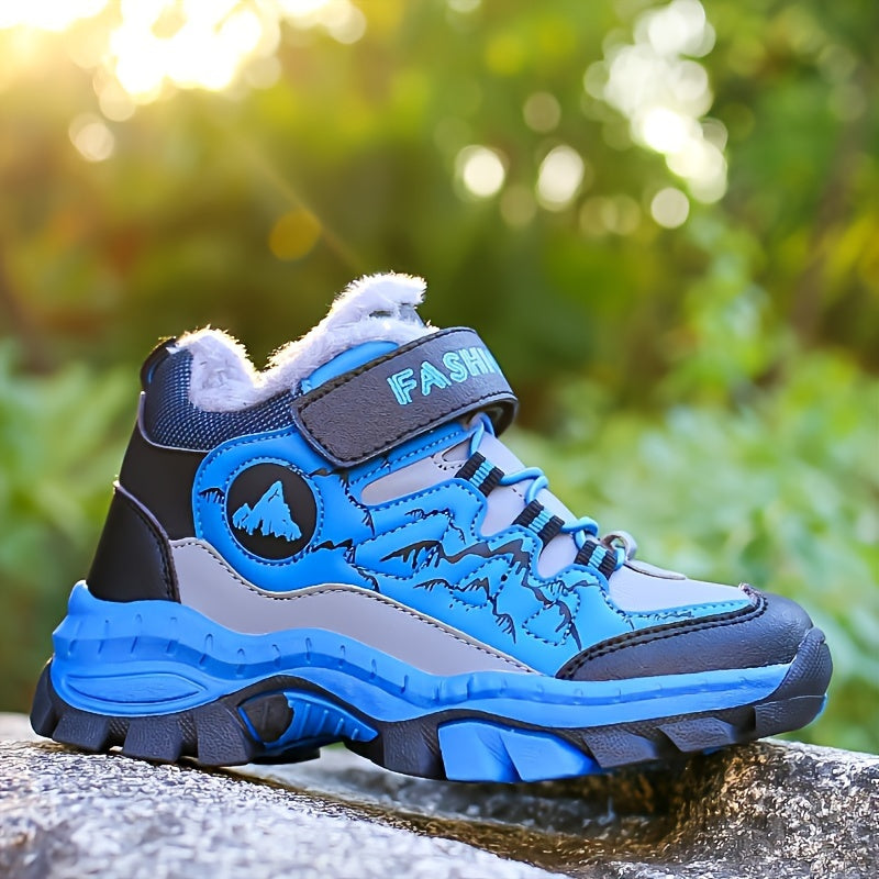 Girls Boys Snow Boots with Fleece Lining Waterproof Winter Shoes Sizes 30-40