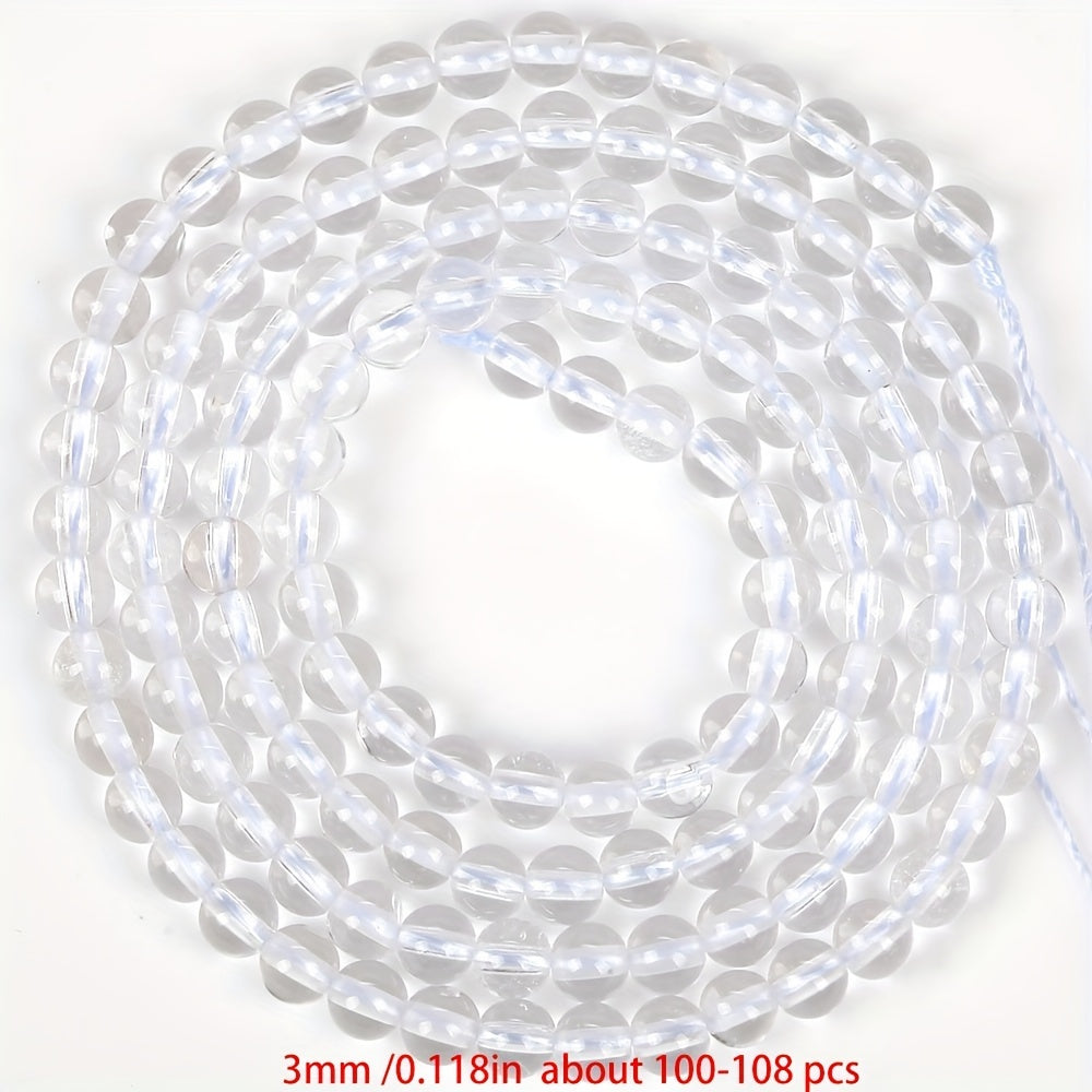 Cuentas separadoras de piedra natural de 3 mm para hacer joyería, amatista, cuarzo rosa, turquesa, ágata