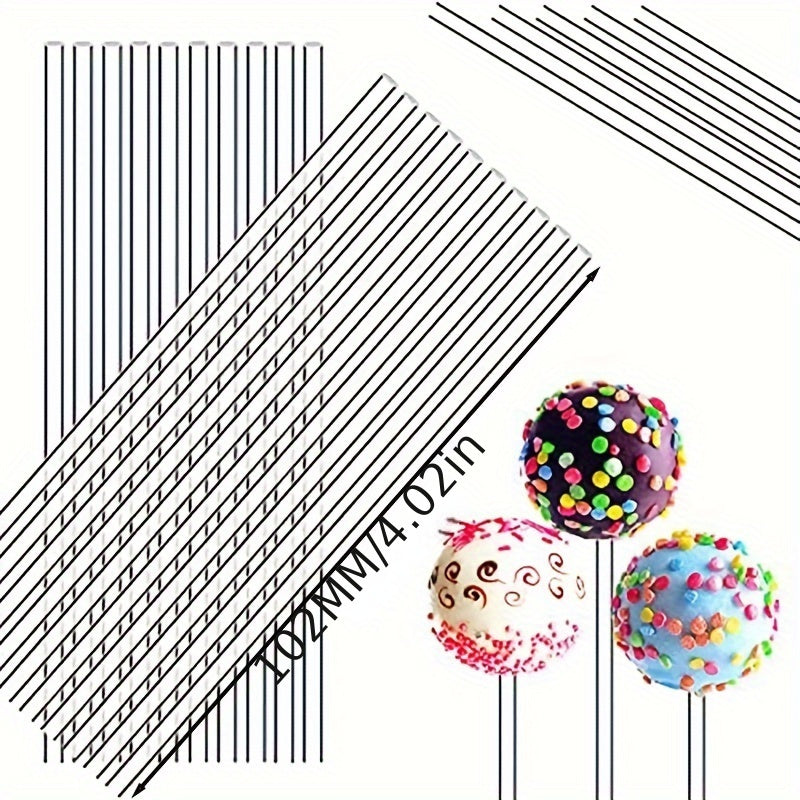 Acrylic Lollipop Sticks Set of 50 for Cake Pops Candy and Desserts