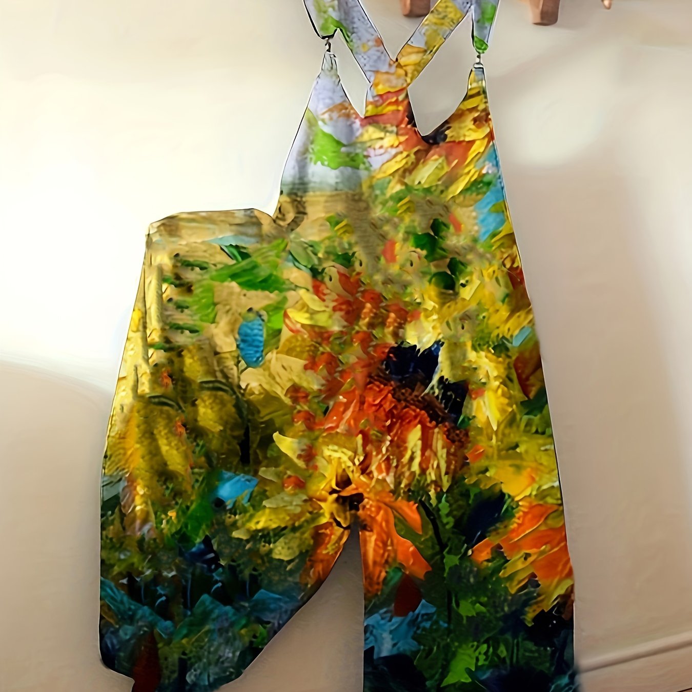 Plus-Size Jumpsuit Skull Butterfly Print Sleeveless Spring Summer