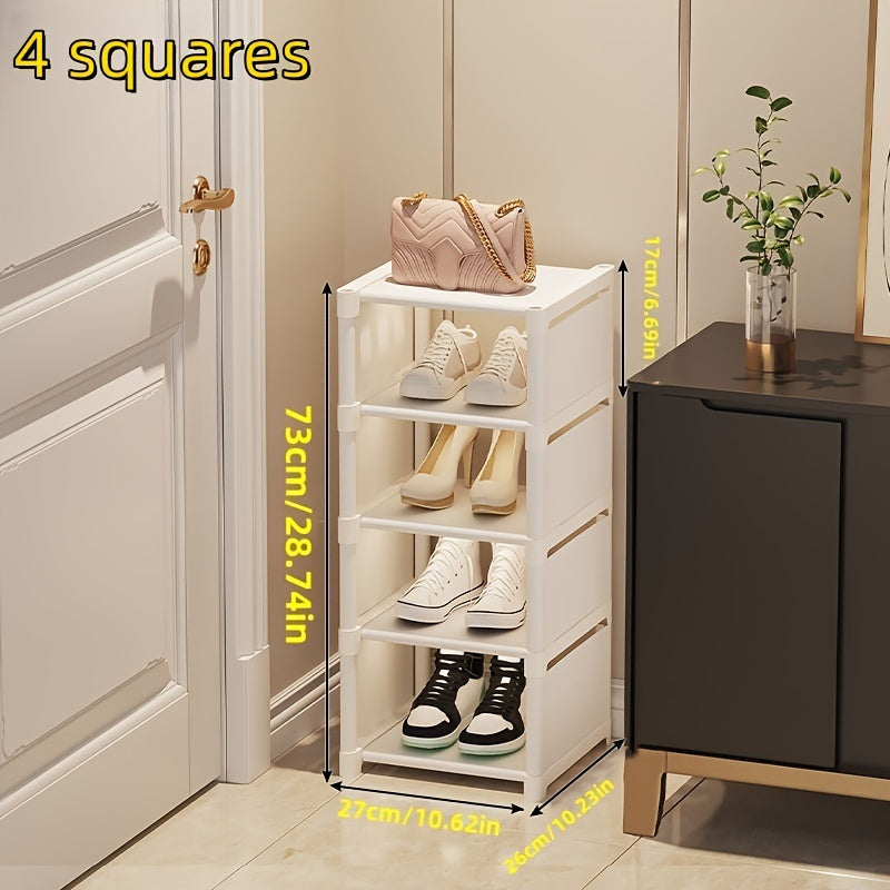 Multi-Tier Fabric Shoe Rack with Metal Frame Space-Saving Storage for Entryway Bedroom Hallway