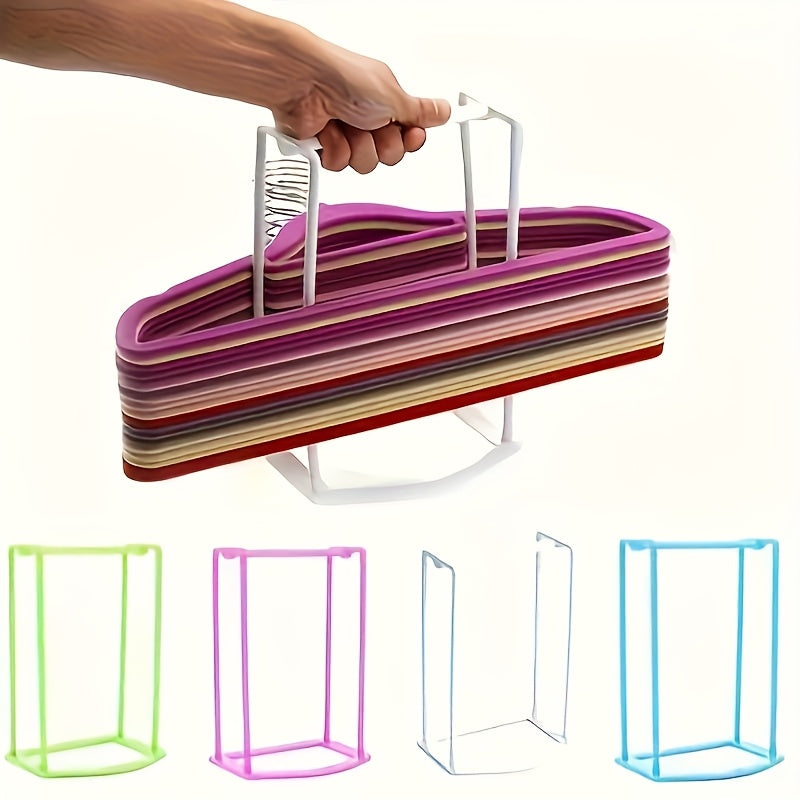 White Plastic Hanger Organizer for Clothing and Accessories Compact Storage