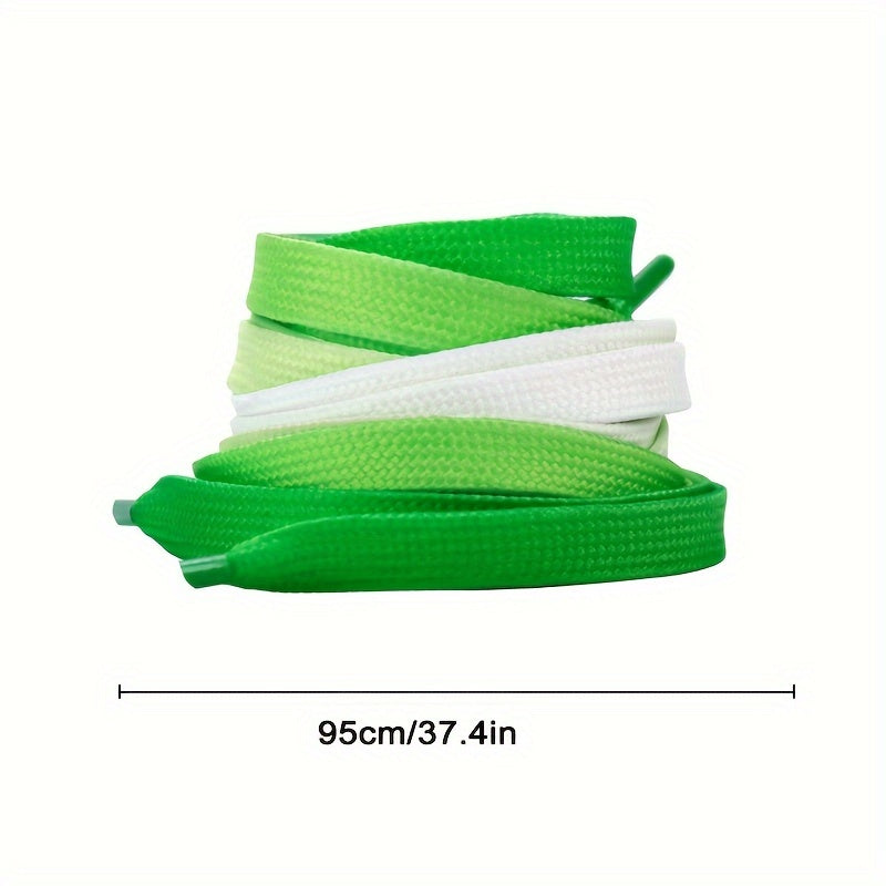 Vibrant Gradient Color Shoelaces Polyester Multicolor for Sneakers Casual Shoes