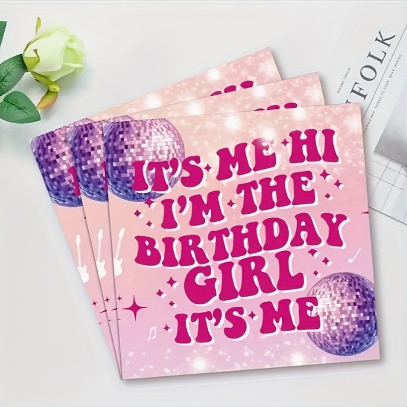 Набор из 20 одноразовых салфеток в стиле Singer для вечеринок, праздников и мероприятий