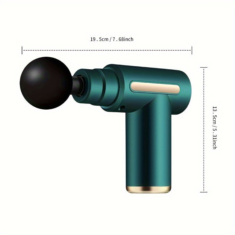 LCD Display USB Massage Gun with 6 Gears Rechargeable Lithium Battery