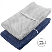 Pack of 2 Baby Changing Pad Covers Breathable Soft Minky Dots Plush Sheets