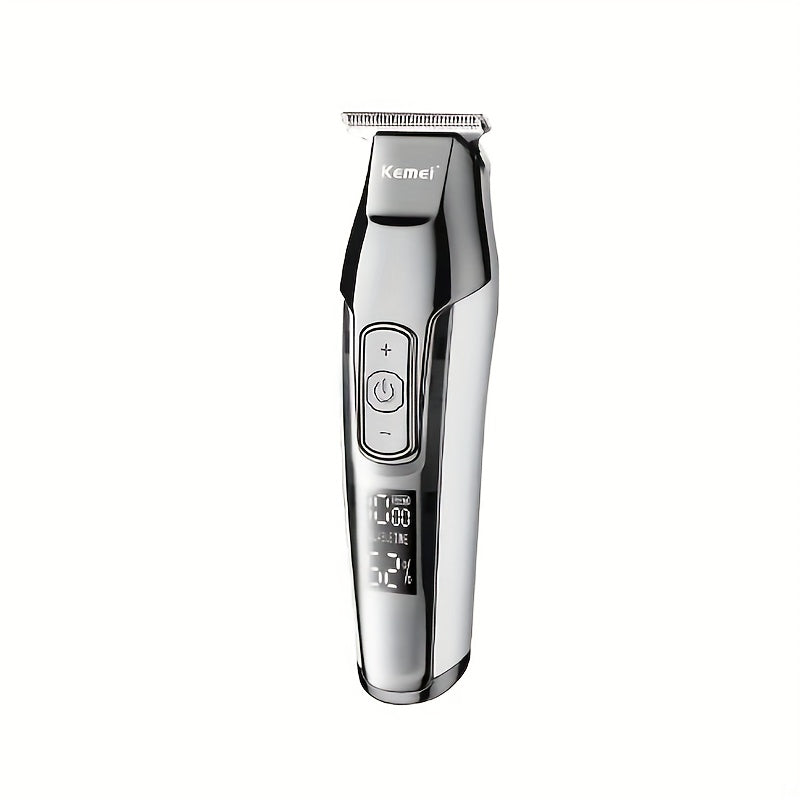 Professional Hair Clipper KM-5027 Quiet LED Display Dual Charging Lithium Battery USB Rechargeable Ergonomic