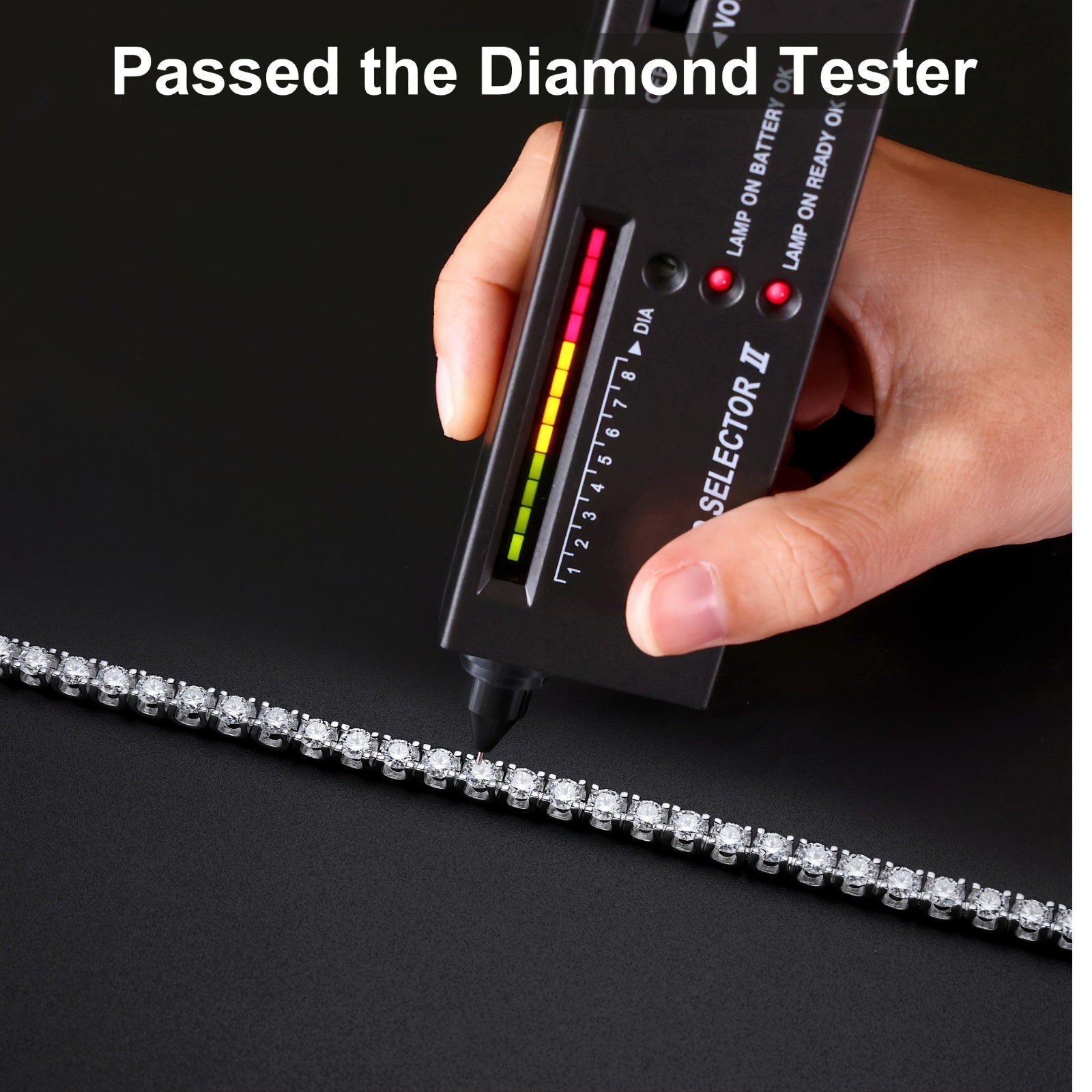 Pulsera de estilo vintage para tenis con plata de ley 925 y piedras de moissanite