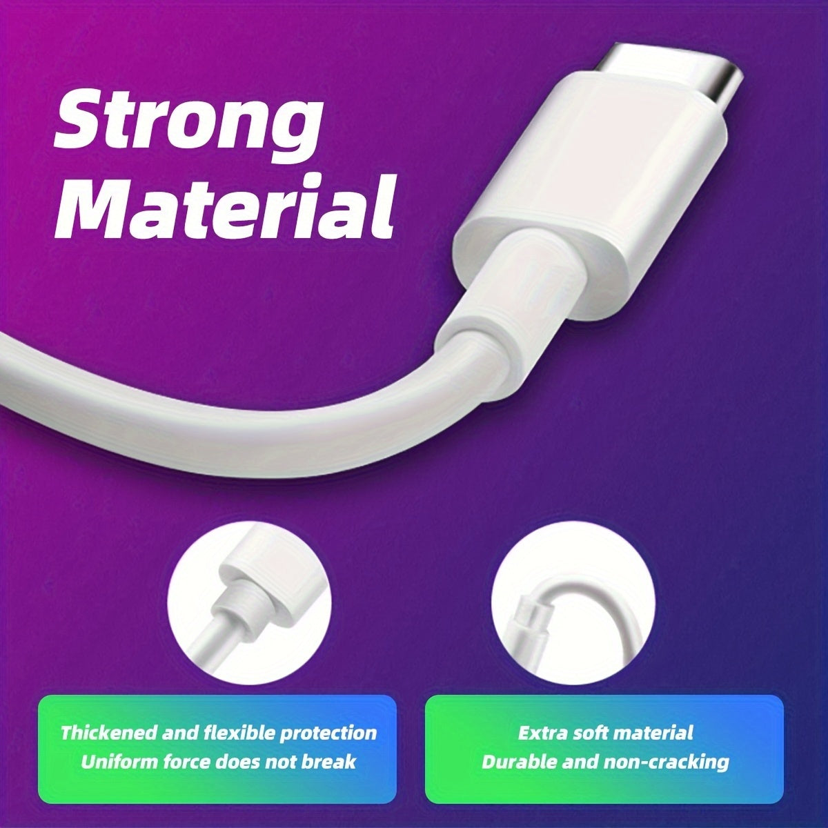 USB-C Charging Cable 120W Fast Charging for Xiaomi Mi9 Oppo VOOC