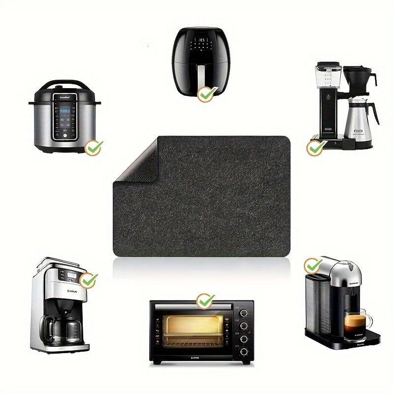 Alfombrilla antideslizante para cocina de 43x30 cm, protector aislante para encimera, compatible con freidora de aire y cafetera