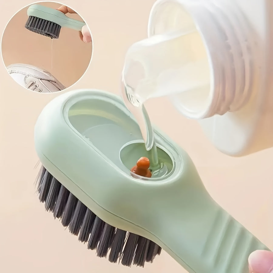 Multifunctional Liquid Shoe Cleaning Brush with Built-in Liquid Container