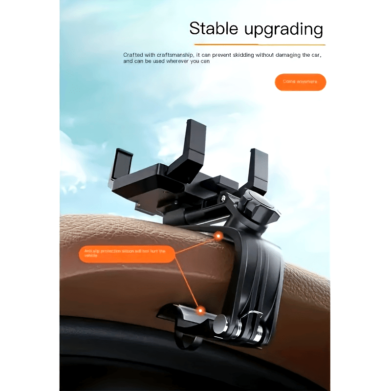 Ko‘p funksiyali avtomobil telefon uchun tutqich, 3-17.78cm smartfonlar uchun mos, sozlanadigan klamp