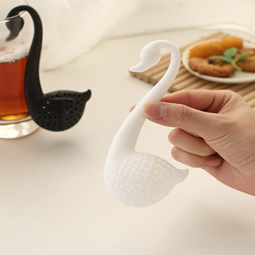 Plastic Swan-Shaped Mini Tea Infuser, Loose Leaf and Blooming Tea Strainer