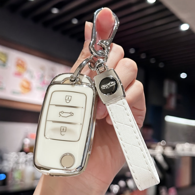 Universal TPU Car Key Cover Scratch-Resistant Protective Shell Black