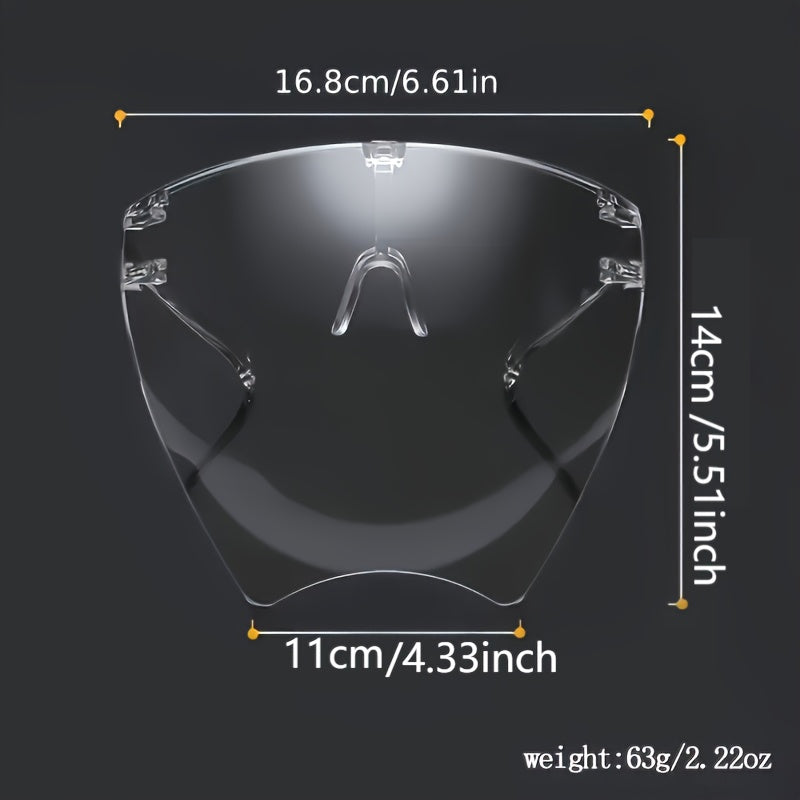 Women's Full Face Shield Acrylic Anti-Fog Splash-Proof for Nail Art and Casual Wear