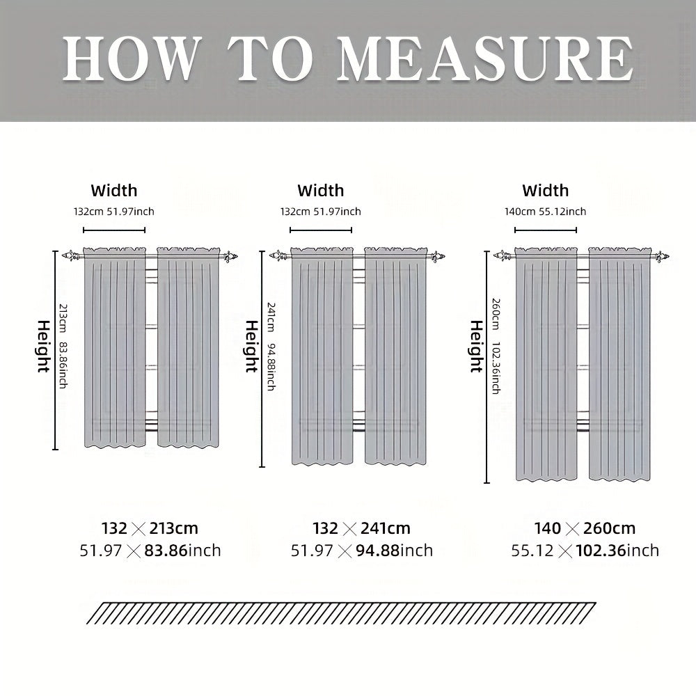 Jacquard Embroidered Sheer Curtain for Living Room Bedroom Balcony