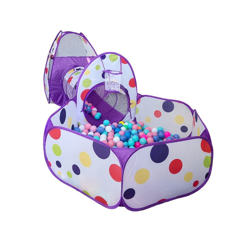 Портативная игровая палатка для малышей с бассейном с мячами, туннелем и домиком для игрушек для детей от 12 месяцев