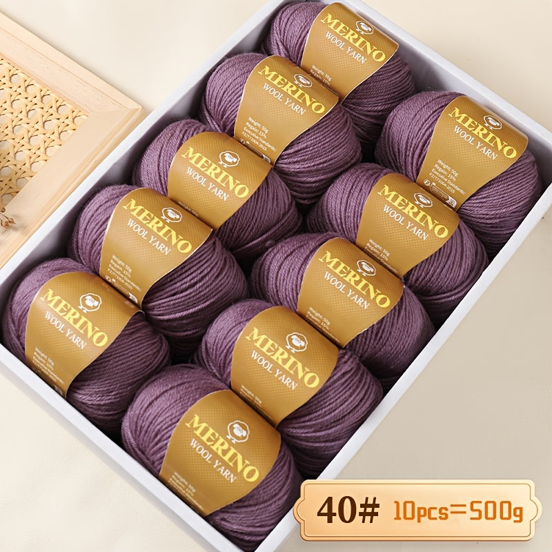 500g Multicolor Wool Yarn and 212g Camel Hair Yarn for Knitting Sweaters Scarves Hats