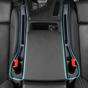 2pcs Car Seat Gap Fillers Black with Phone Card Slots Organizers
